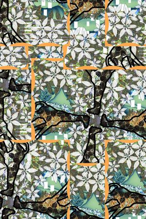 时尚手绘印花华亿平台图片