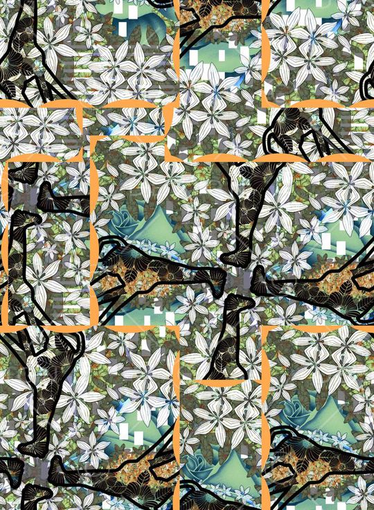 时尚手绘印花华亿平台图片