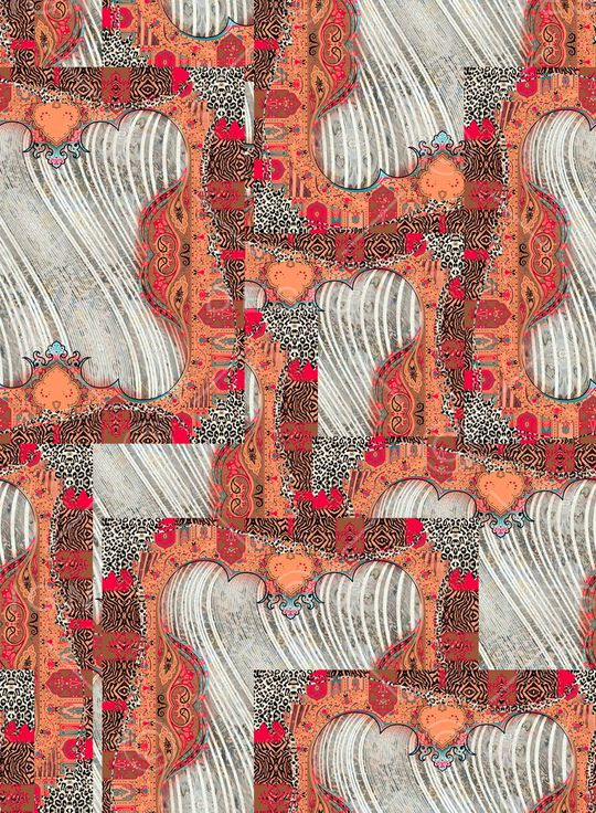 欧式复古印花华亿平台图片