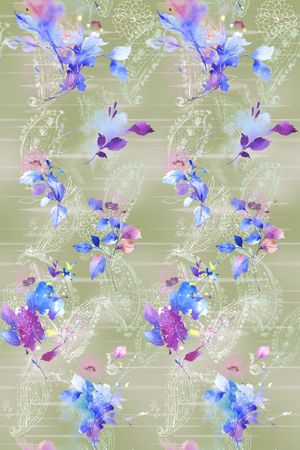 时尚梦幻手绘系列印花华亿平台图片