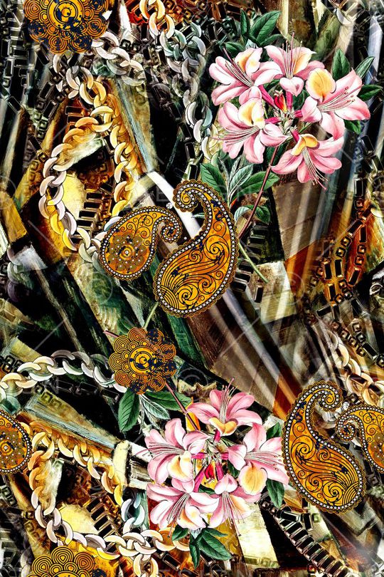 铁链印花华亿平台图片