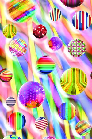 彩色几何印花华亿平台图片