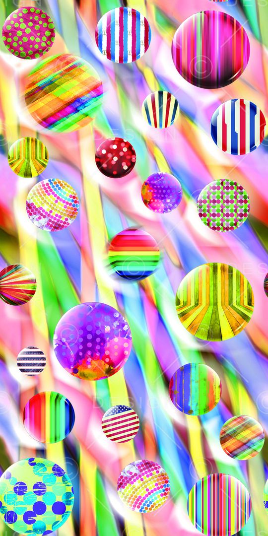 彩色几何印花华亿平台图片