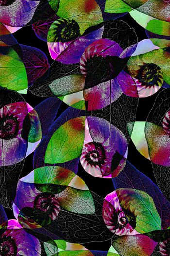 470073-炫彩抽象树叶