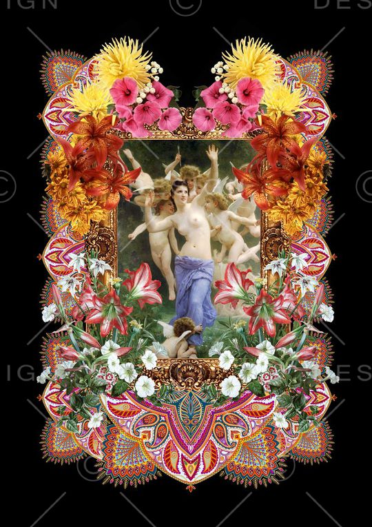 定位花丛印花华亿平台图片