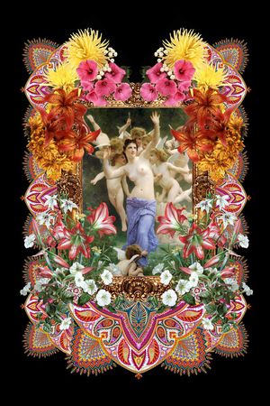 定位花丛印花华亿平台图片