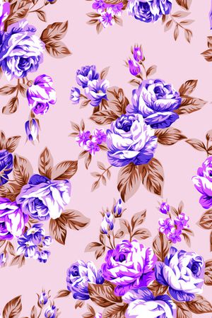 复古花卉印花华亿平台图片