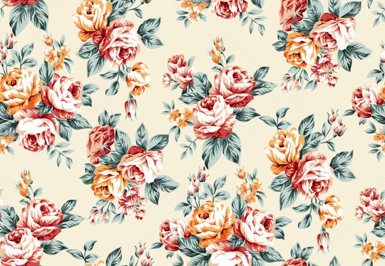 复古花卉印花华亿平台图片