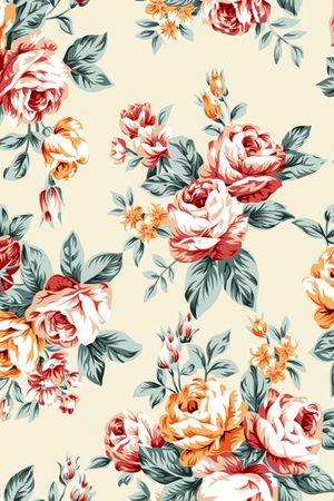 复古花卉印花华亿平台图片