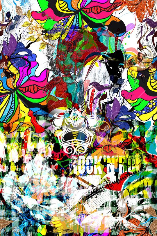 抽象印花华亿平台图片