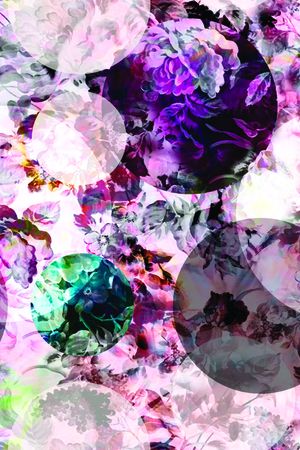 复古花卉印花华亿平台图片