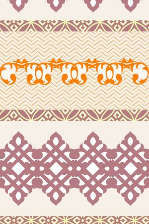 几何传统图案印花华亿平台图片