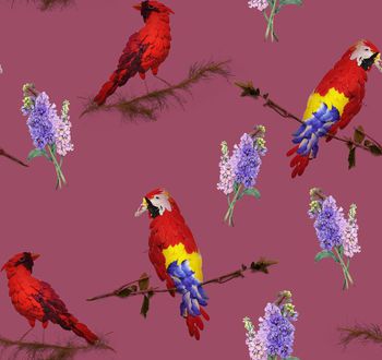 470290-复古鹦鹉与风信子趣味华亿平台