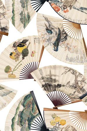 传统扇印花华亿平台图片