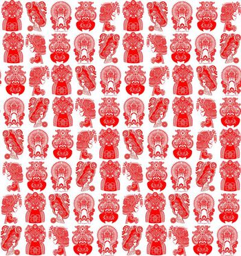 470329-复古中国风京剧脸谱剪纸华亿平台