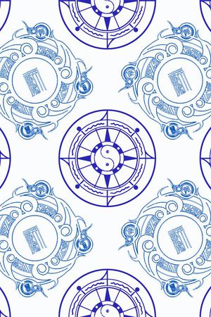 中国风印花华亿平台图片