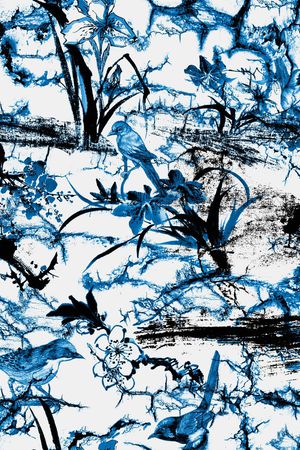 中国风印花华亿平台图片