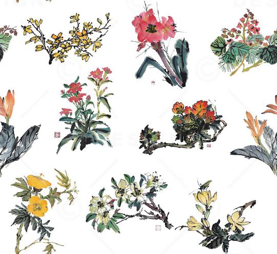 花朵印花华亿平台图片