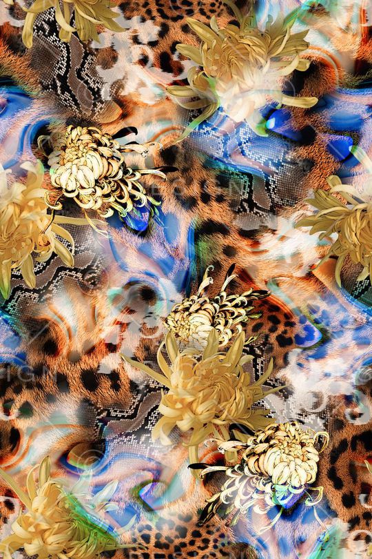 菊花印花华亿平台图片