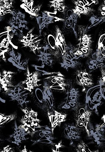 470562-潮牌男装涂鸦文字组合男装衬衣T-S