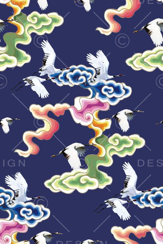 中国风印花华亿平台图片