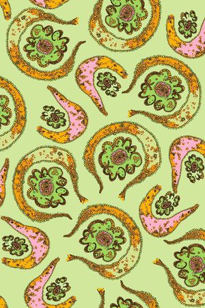 抽象腰果花印花华亿平台图片