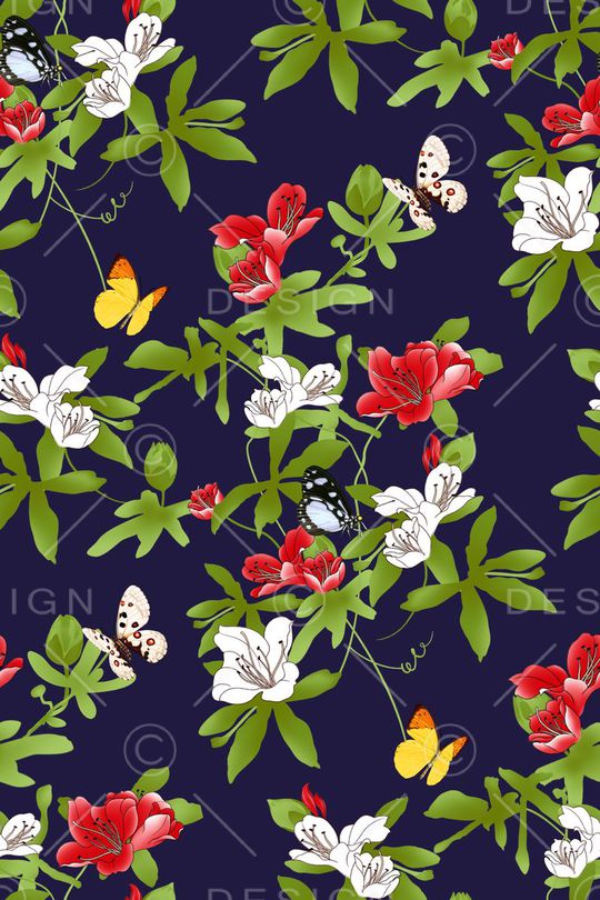 花卉印花华亿平台图片