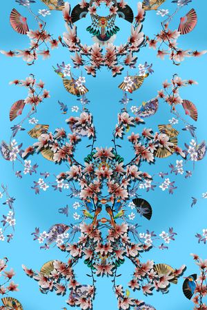 扇子印花华亿平台图片