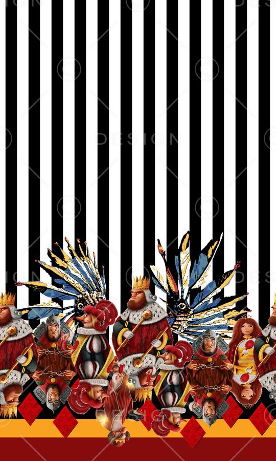 几何线条黑白印花华亿平台图片