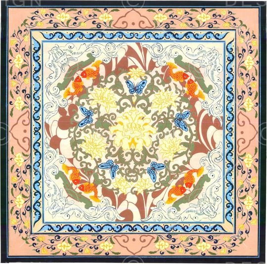 中国风印花华亿平台图片