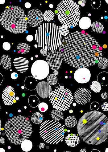 470716-时尚大方手绘笔触圆点波点组合女装连