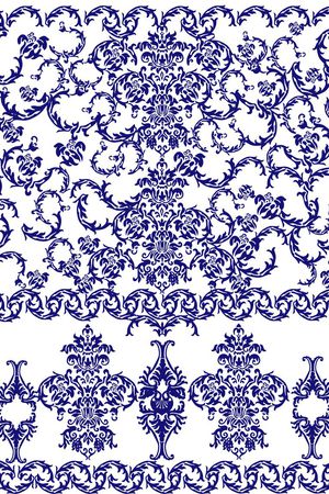 巴洛克元素印花华亿平台图片