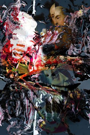 抽象印花华亿平台图片