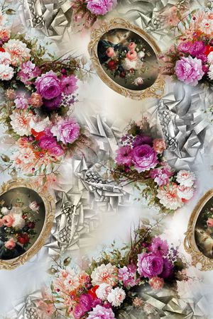 复古 典雅印花华亿平台图片