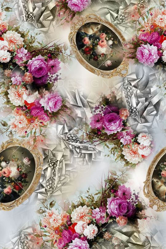 复古 典雅印花华亿平台图片