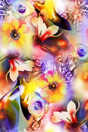 绚丽 时尚印花华亿平台图片