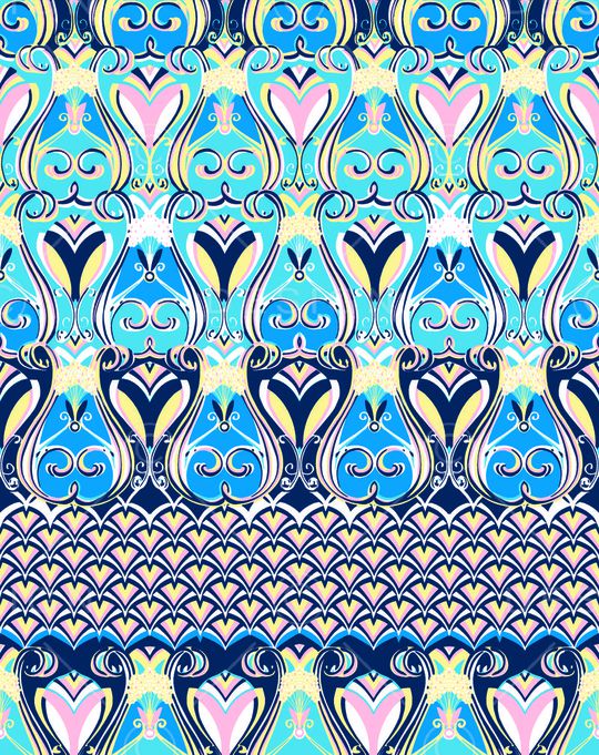 鱼鳞图案印花华亿平台图片