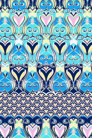 鱼鳞图案印花华亿平台图片