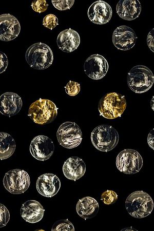 欧洲古代硬币印花华亿平台图片