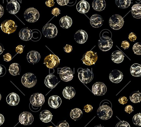 欧洲古代硬币印花华亿平台图片