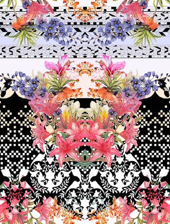 抽象印花华亿平台图片