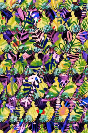 绿色色块印花华亿平台图片