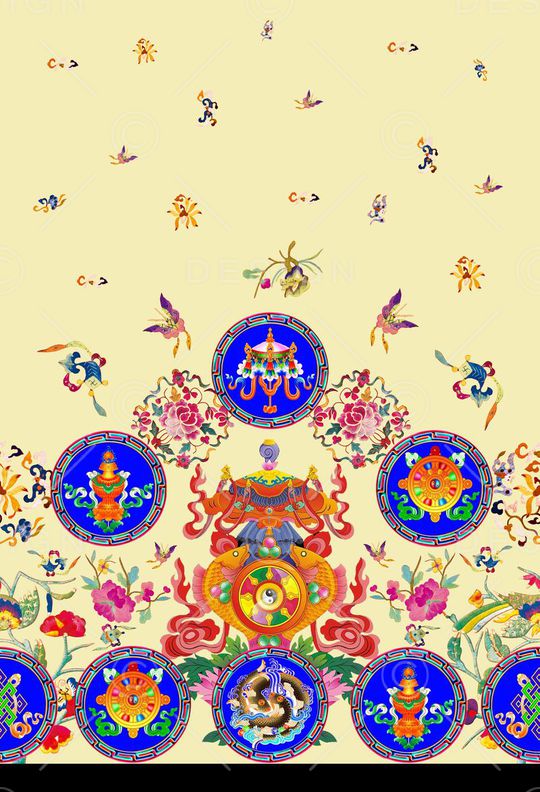 中国风印花华亿平台图片