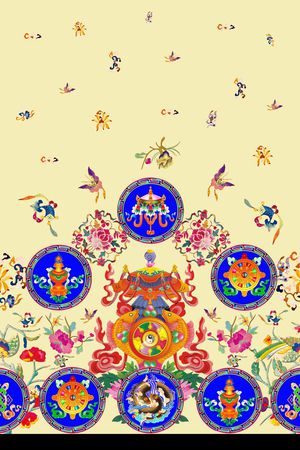 中国风印花华亿平台图片