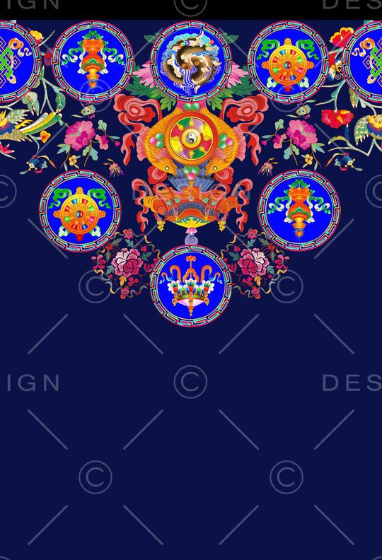 古典花纹印花华亿平台图片