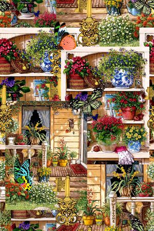 田园风印花华亿平台图片