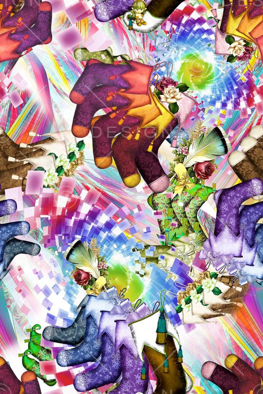 复古印花华亿平台图片