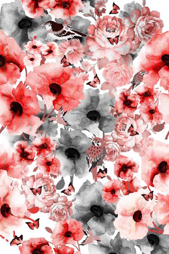 471113- 手绘 时尚花卉 服装  潮流前线