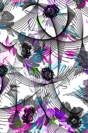 抽象印花华亿平台图片