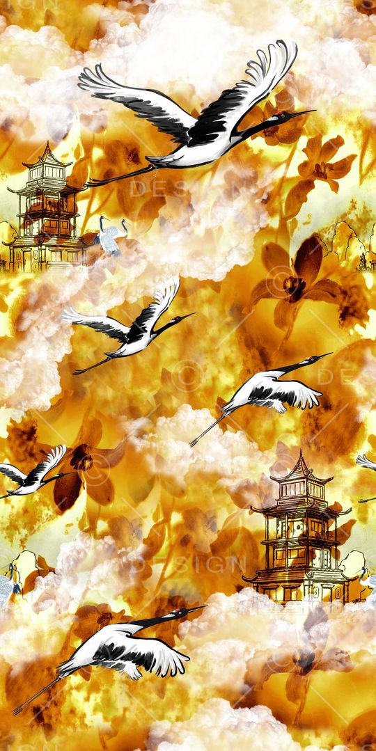 中国风印花华亿平台图片